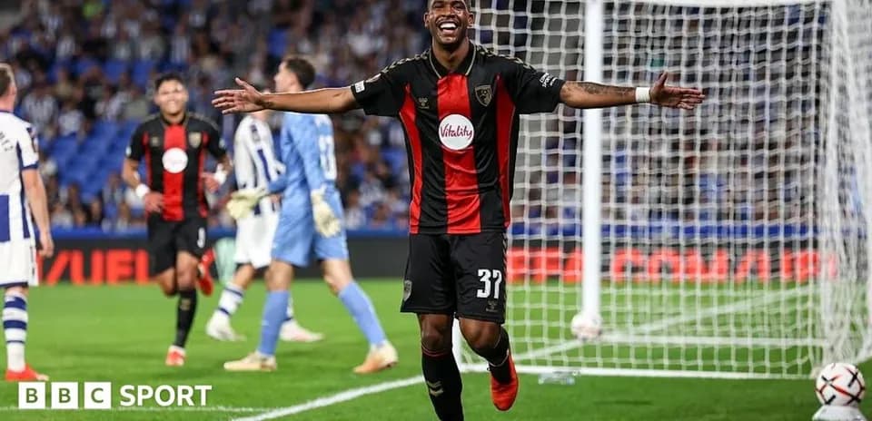 Jugador de Bournemouth celebrando un gol en el partido