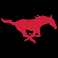 Logo de un caballo corriendo en color rojo