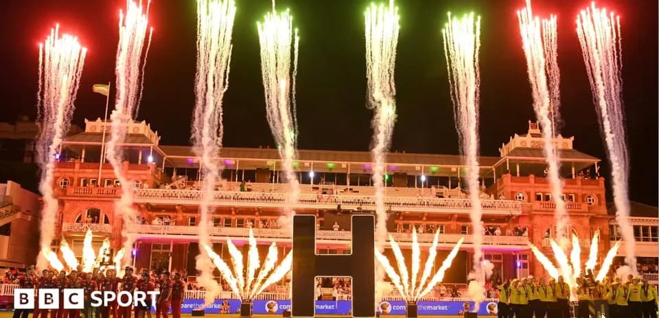 Celebration with fireworks at The Hundred final