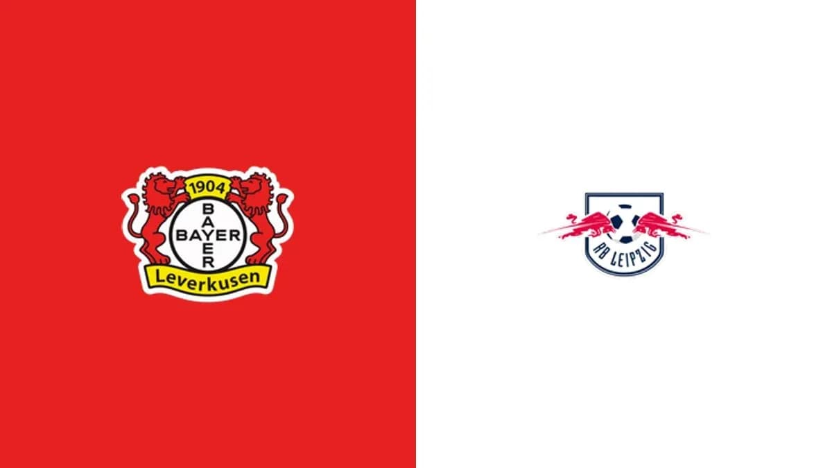Logos de Bayer Leverkusen y RB Leipzig