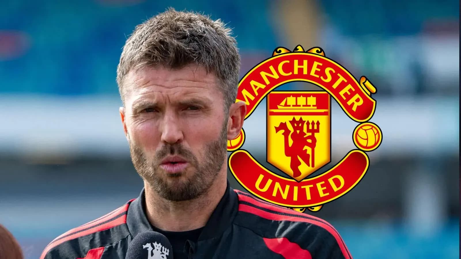 Entrenador de Manchester United hablando en conferencia