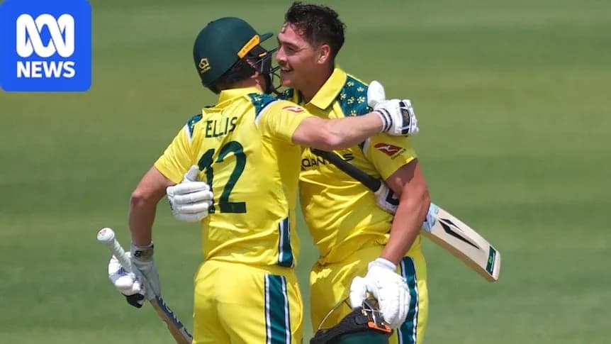 Jugadores australianos celebrando tras una buena jugada