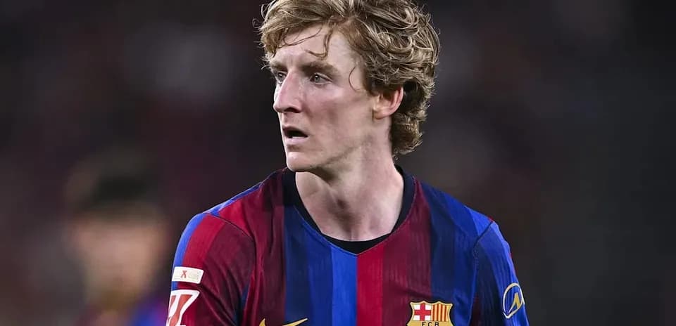 Jugador del FC Barcelona en el campo