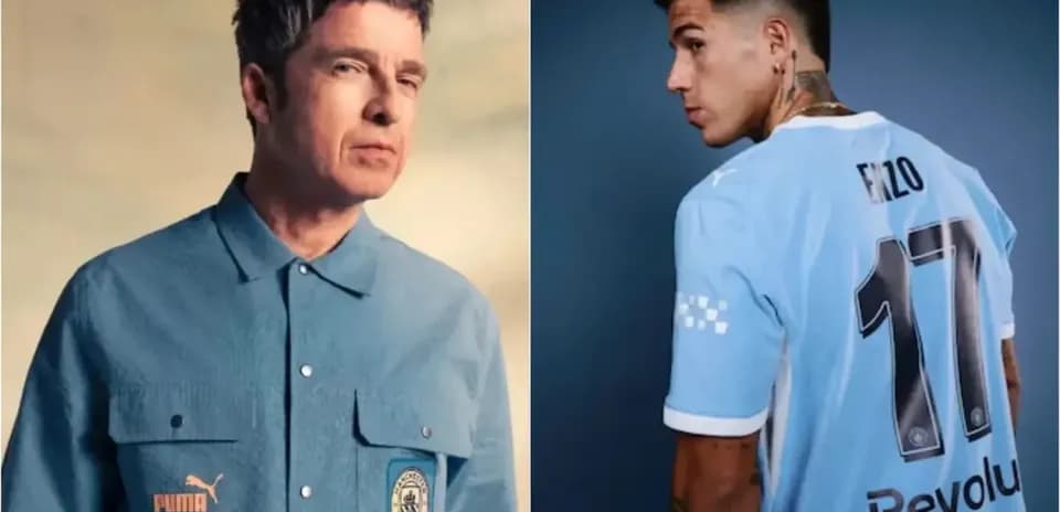 Dos personas, una con camisa y otra con camiseta de fútbol