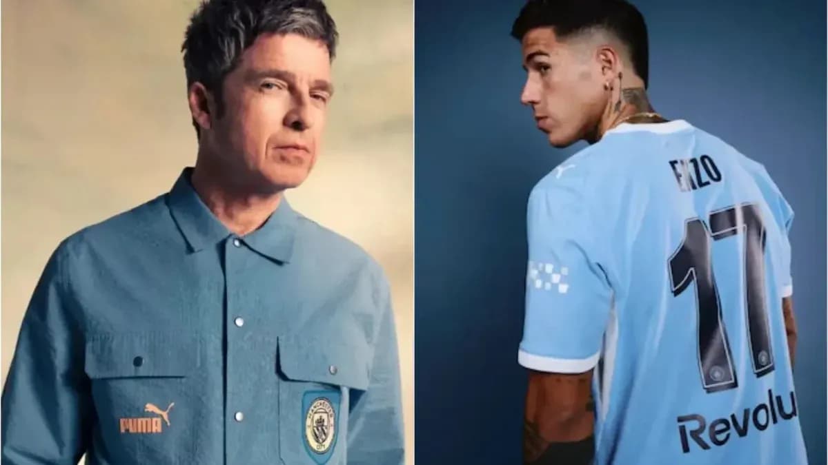 Dos personas, una con camisa y otra con camiseta de fútbol