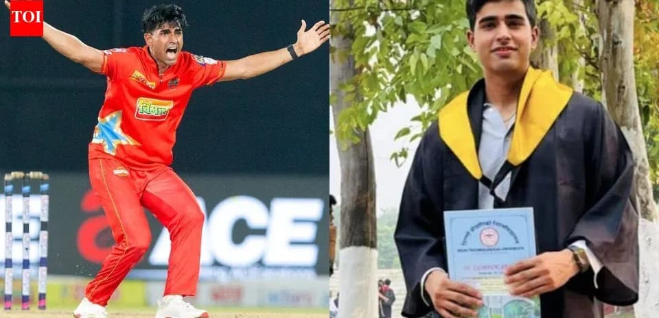 Jugador de cricket celebrando y graduado con diploma
