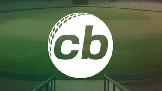 Logo de cricket en fondo de estadio vacío