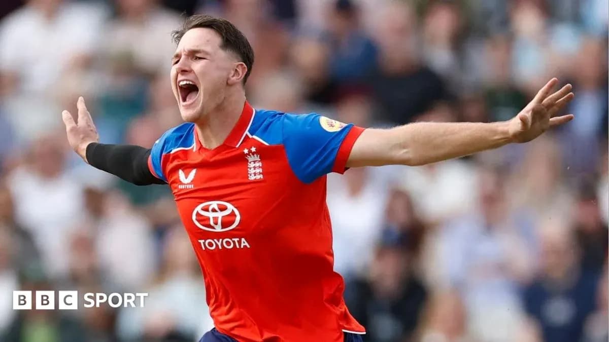Jugador de cricket de Inglaterra celebrando una wicket