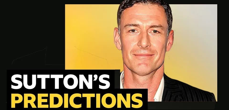 Texto gráfico de predicciones deportivas de Sutton