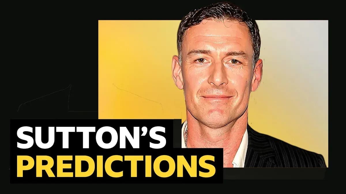 Texto gráfico de predicciones deportivas de Sutton