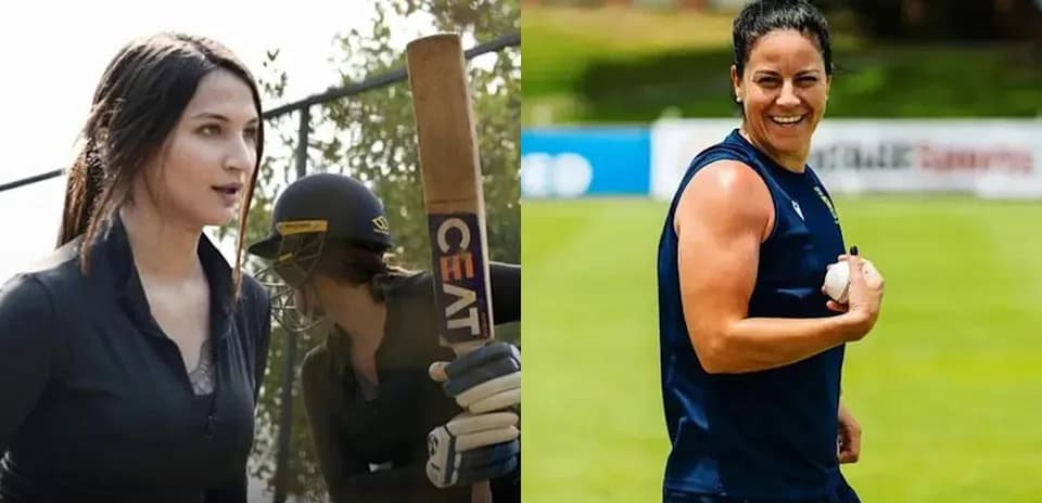 Jugadoras de cricket en entrenamiento y acción