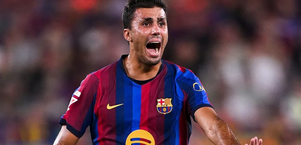 Jugador del FC Barcelona celebrando una acción en el partido