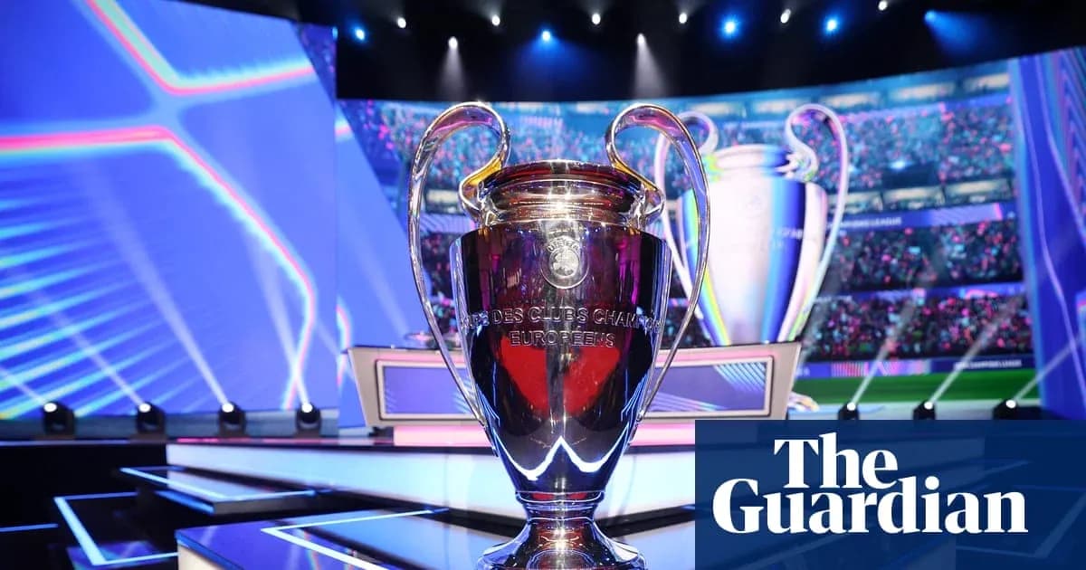 Trofeo de la UEFA Champions League en escenario