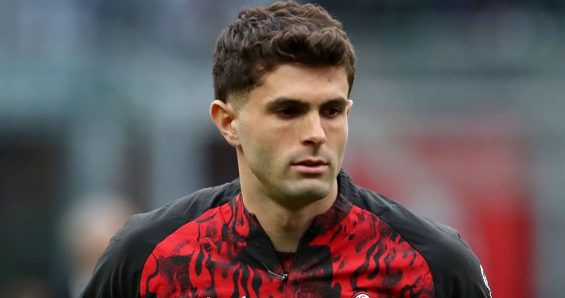 Jugador de AC Milan en el campo durante partido