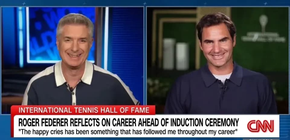 Entrevista con Roger Federer sobre su carrera