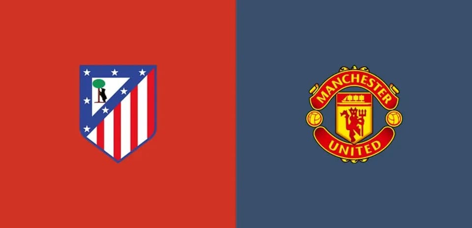 Escudos de Atlético de Madrid y Manchester United
