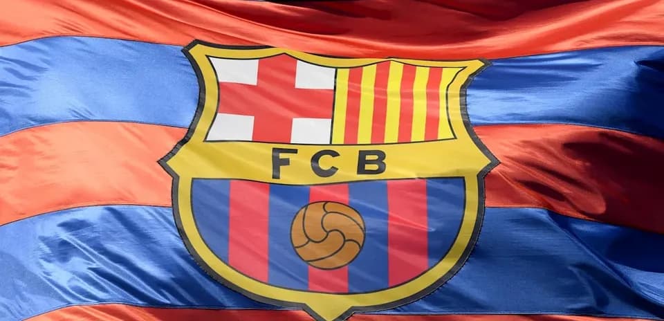 Bandera del FC Barcelona con colores distintivos