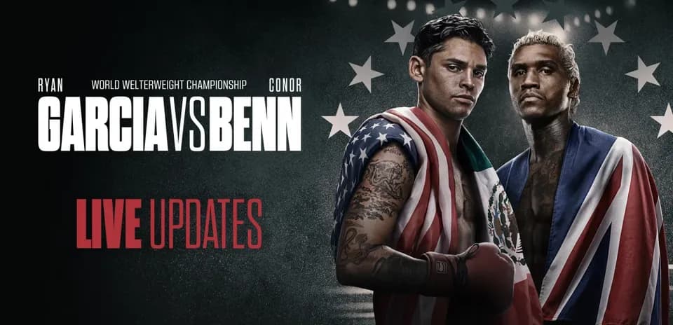 Ryan García y Conor Benn en evento de boxeo