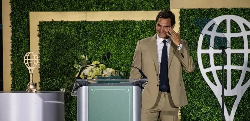 Roger Federer en un evento de premiación