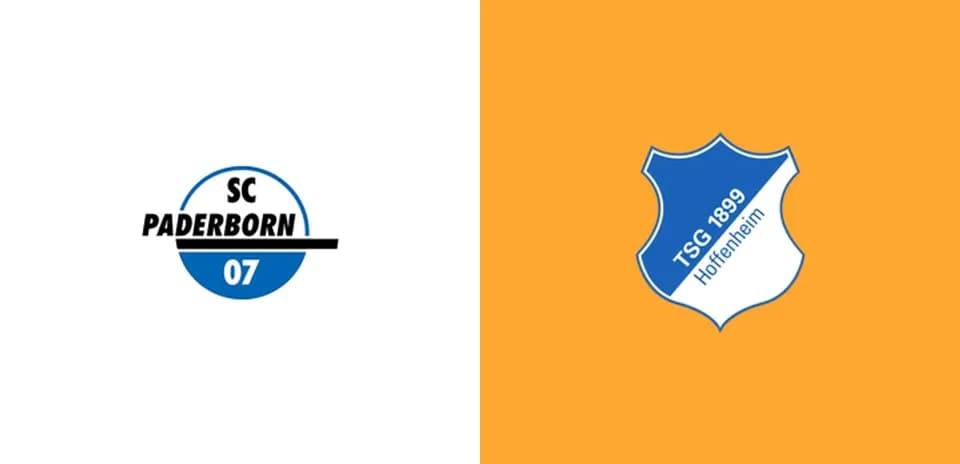 Logos de SC Paderborn y TSG Hoffenheim