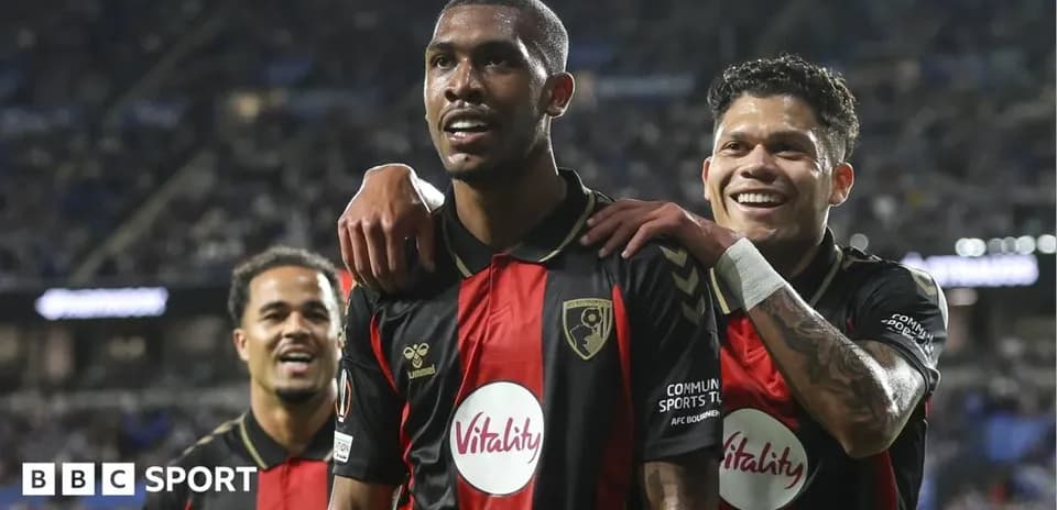 Jugadores de AFC Bournemouth celebrando un gol