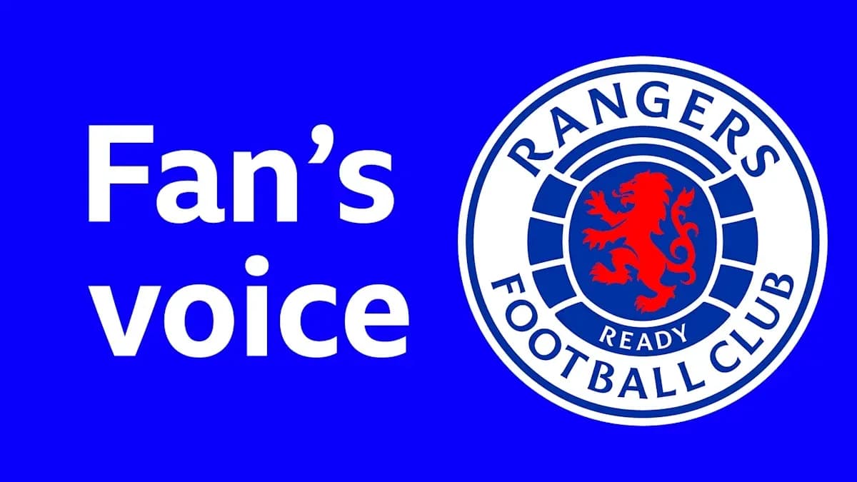Logo de Rangers Football Club con texto de fan Logo de Rangers Football Club con texto de fan
