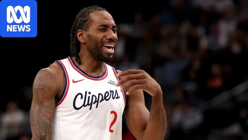 Kawhi Leonard jugando para los Clippers en la cancha Kawhi Leonard jugando para los Clippers en la cancha
