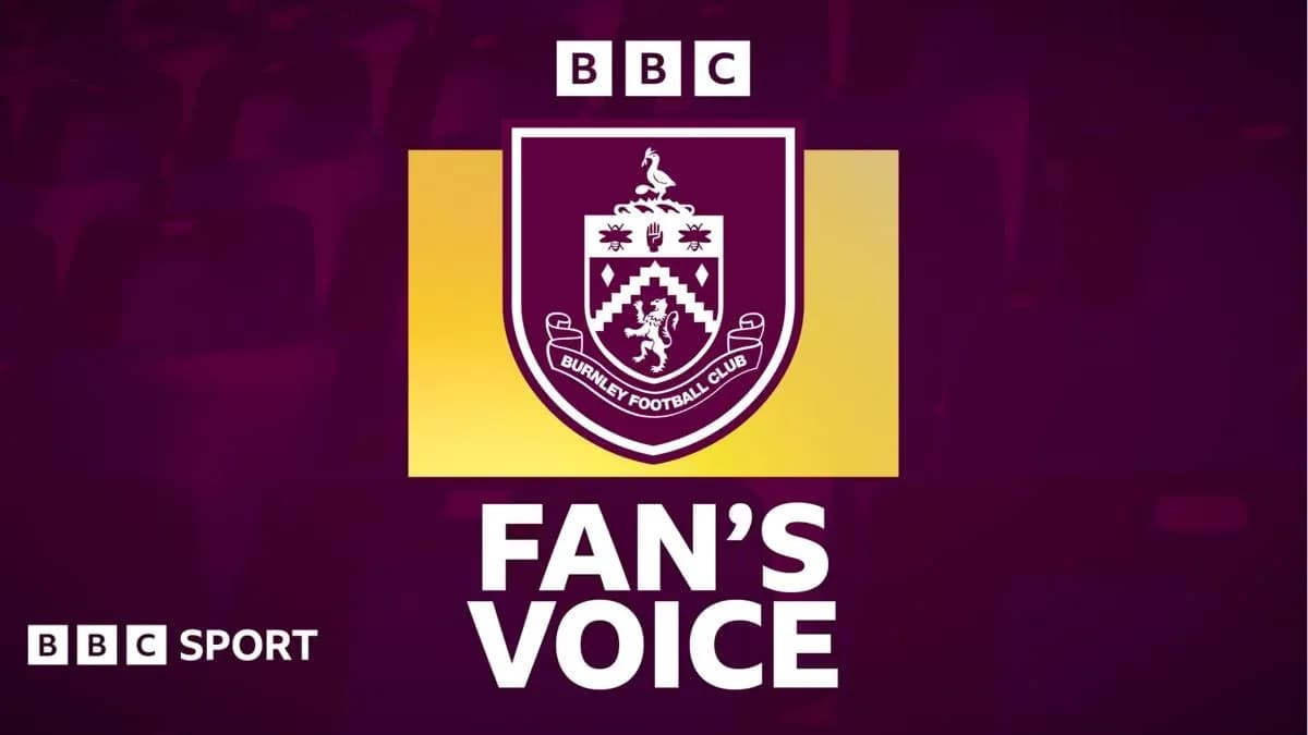 Logotipo de Burnley Football Club con texto de fanáticos Logotipo de Burnley Football Club con texto de fanáticos