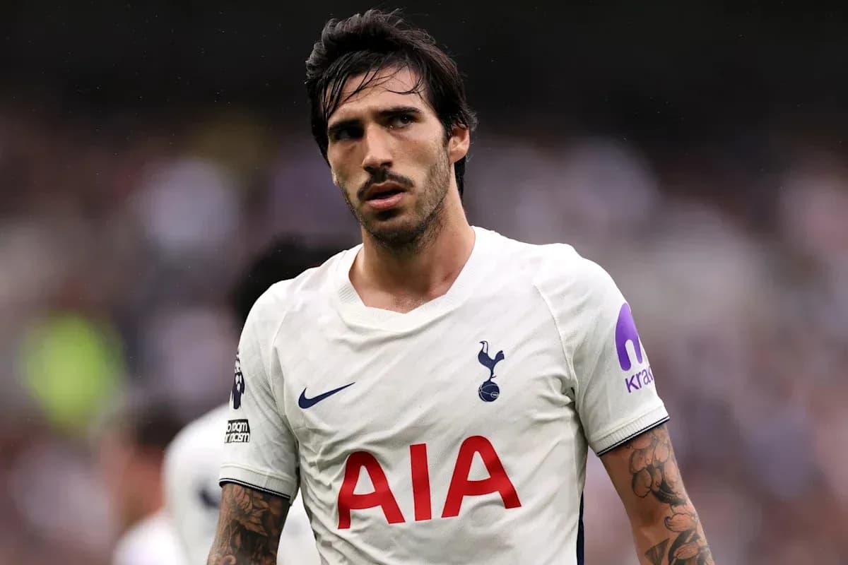 Jugador de Tottenham en acción durante el partido Jugador de Tottenham en acción durante el partido