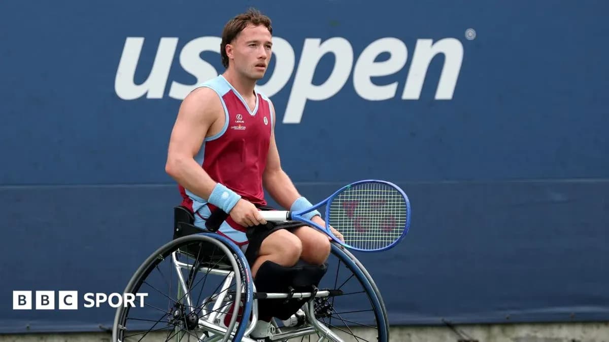 Jugador en silla de ruedas en el US Open Jugador en silla de ruedas en el US Open