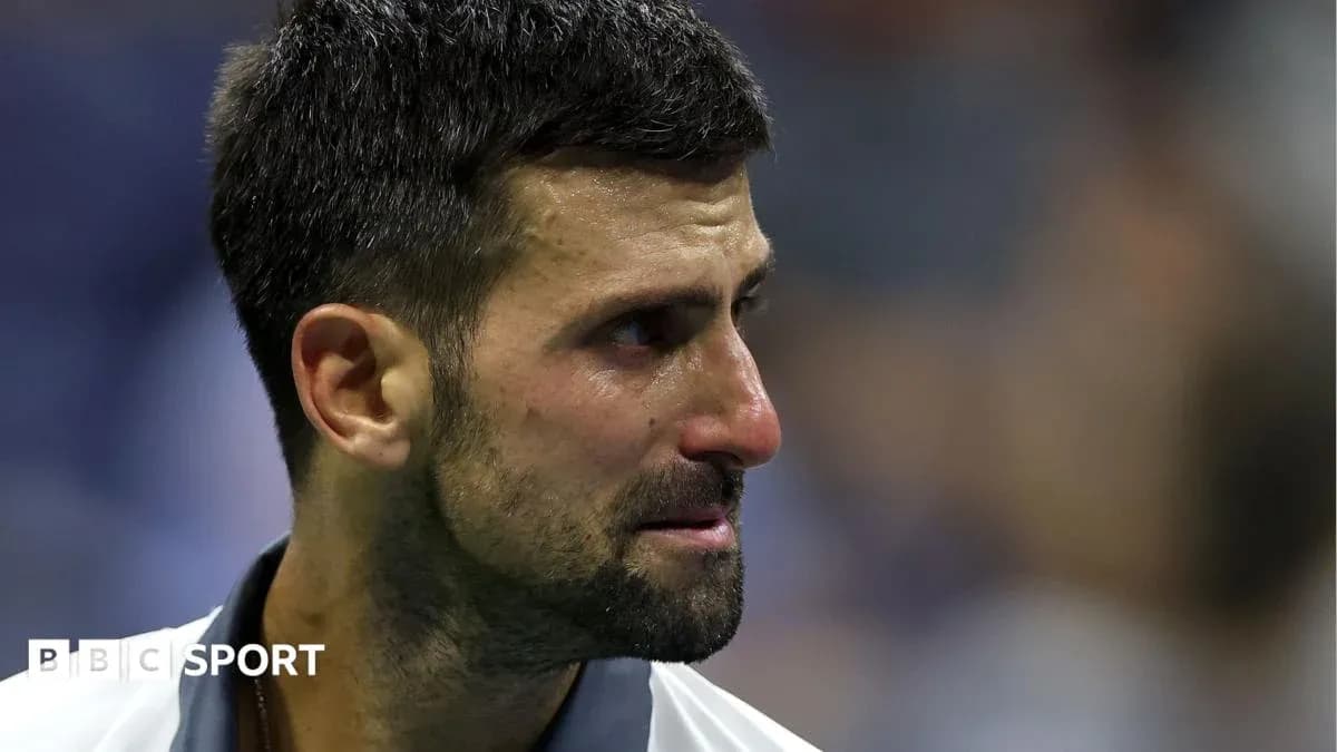 Jugador de tenis con lágrimas en el rostro Jugador de tenis con lágrimas en el rostro
